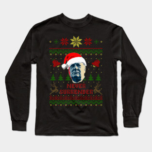 Winston Churchill Never Surrender Christmas Long Sleeve T-Shirt
