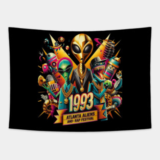 1993 Atlanta Aliens and Rap Festival Tapestry