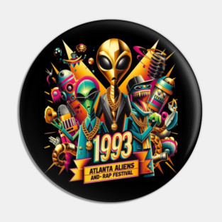 1993 Atlanta Aliens and Rap Festival Pin