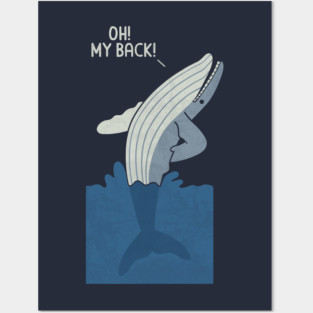 Bad Back Whale Posters and Art