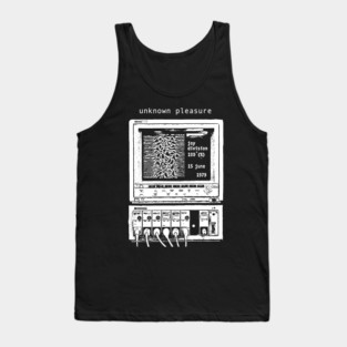 Unknoown Pleasure macine joy division band design Tank Top