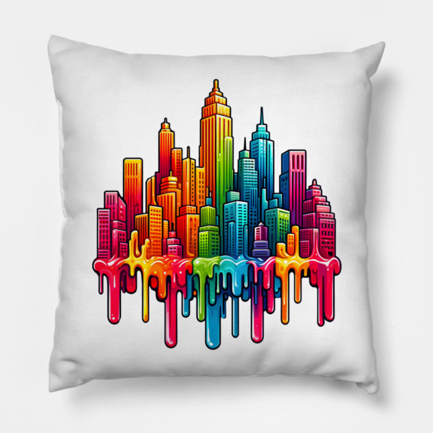 City of dreams, City of colors Pillow by PUNJABISTYL