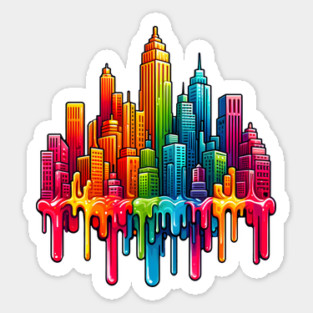 City of dreams, City of colors Sticker