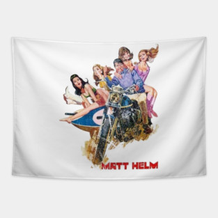 Matt Helm - Dean Martin in "The Ambushers" Vintage Distressed Tapestry