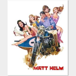 Matt Helm - Dean Martin in "The Ambushers" Vintage Distressed Posters and Art