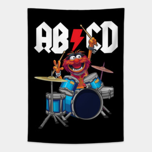 AB-CD Animal Drummer Rocking The Muppets Show Tapestry