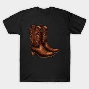 Brown cowboy boots T-Shirt