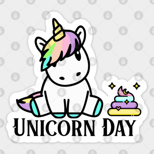 Kawaii Unicorn Day and Unicorn Poo Sticker by HolidayBug
