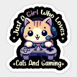 Easily distracted by Cats and Games Sticker