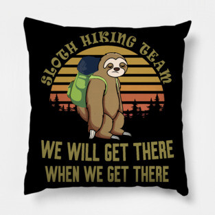 Sloth Hiking Team Pillow