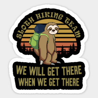 Sloth Hiking Team Sticker