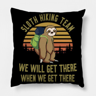 Sloth Hiking Team Pillow