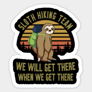 Sloth Hiking Team Sticker