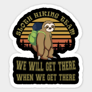 Sloth Hiking Team Sticker