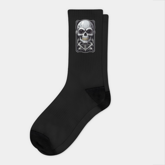 Retro Techno Skull 4 Socks by Grave Digs