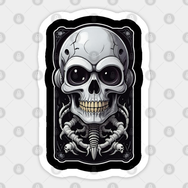 Retro Techno Skull 4 Sticker by Grave Digs