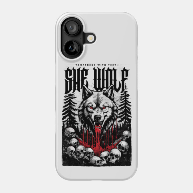 SHE WOLF Phone Case by artslaves