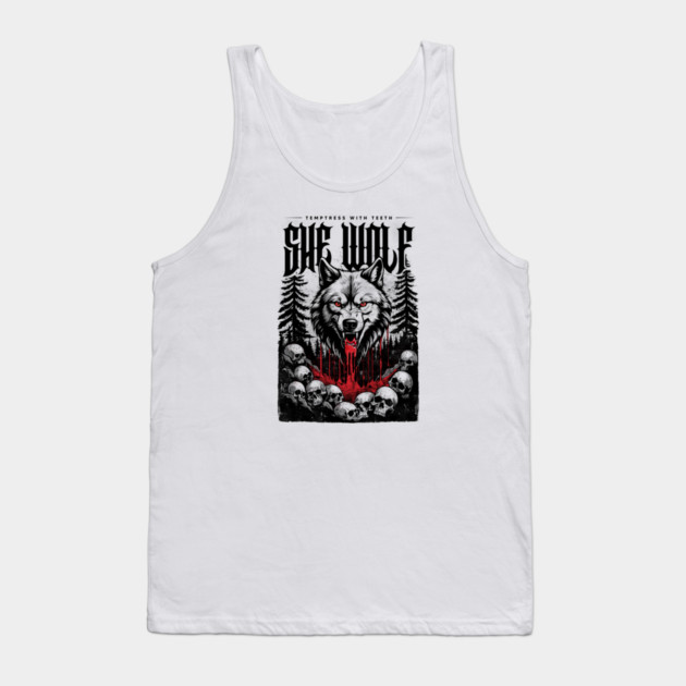 SHE WOLF Tank Top by artslaves
