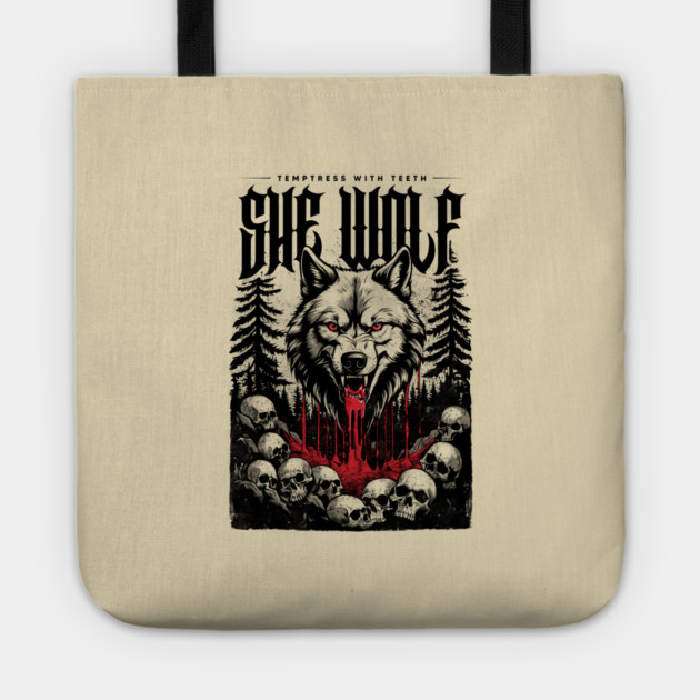 SHE WOLF Tote by artslaves