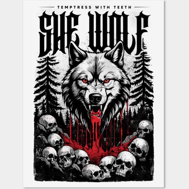 SHE WOLF Wall Art by artslaves