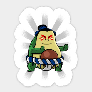 Avocado Sumo Sticker