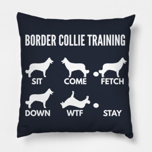 Border Collie Training Boxer Dog Tricks Pillow