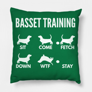 Basset Training Basset Dog Tricks Pillow