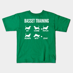 Basset Training Basset Dog Tricks Kids T-Shirt