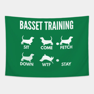 Basset Training Basset Dog Tricks Tapestry