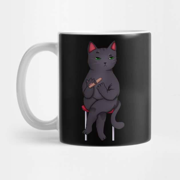 Funny Kawaii Black Cat with Attitude, Love Cats by logiamerch
