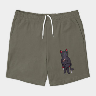 Funny Kawaii Black Cat with Attitude, Love Cats Shorts