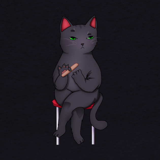 Funny Kawaii Black Cat with Attitude, Love Cats by logiamerch