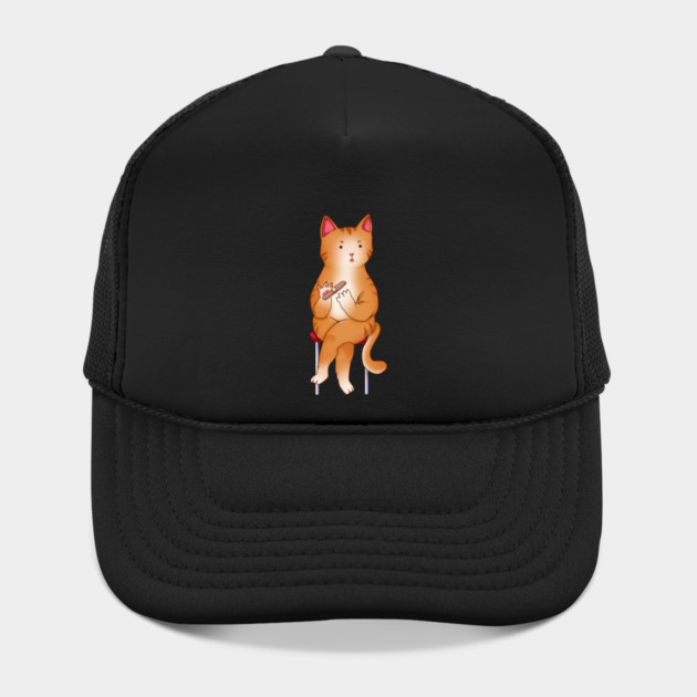 Funny Kawaii Orange Cat with Attitude, Love Cats by logiamerch