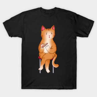 Funny Kawaii Orange Cat with Attitude, Love Cats T-Shirt