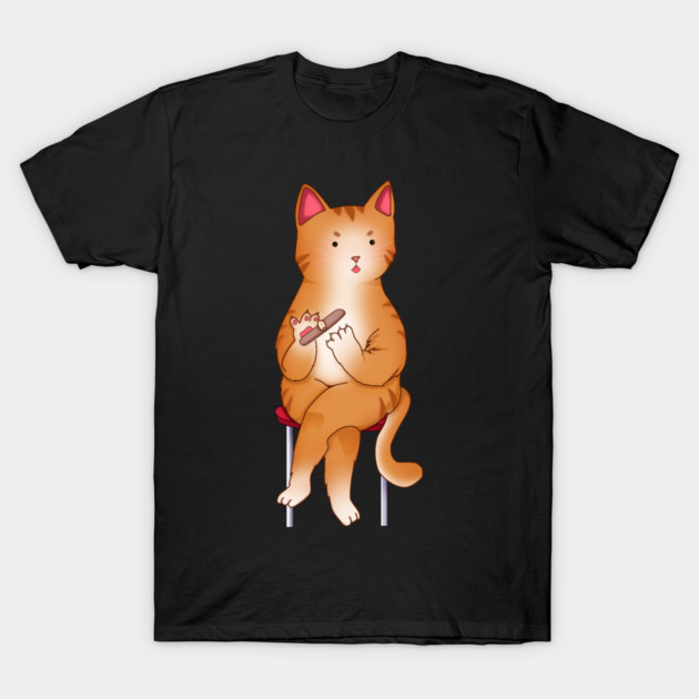 Funny Kawaii Orange Cat with Attitude, Love Cats T-Shirt by logiamerch
