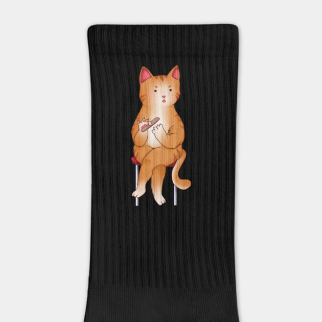 Funny Kawaii Orange Cat with Attitude, Love Cats by logiamerch