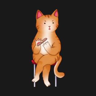 Funny Kawaii Orange Cat with Attitude, Love Cats T-Shirt