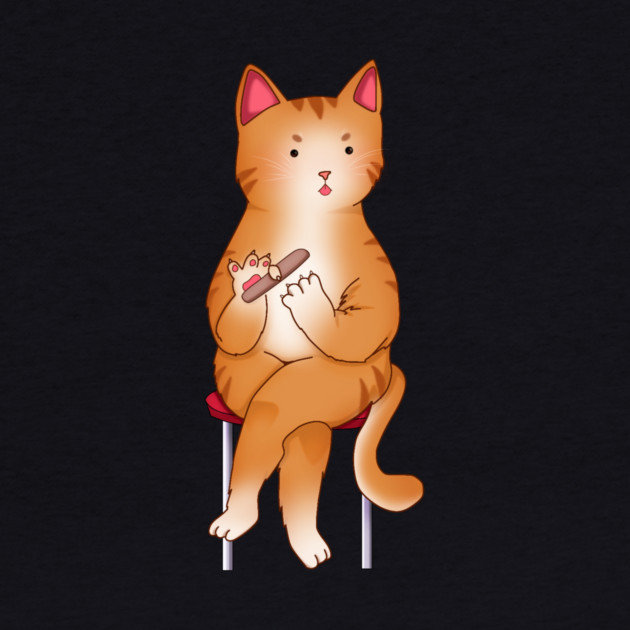 Funny Kawaii Orange Cat with Attitude, Love Cats by logiamerch