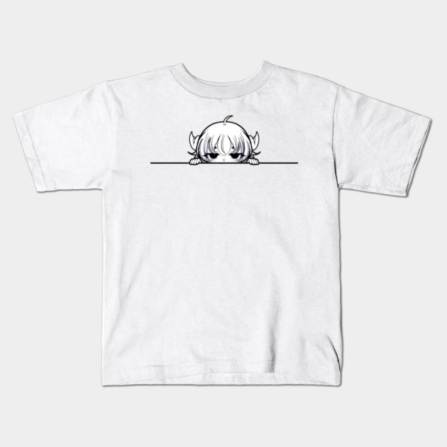 Funny Annoyed Anime Girl Kids T-Shirt by logiamerch