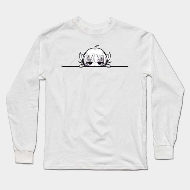 Funny Annoyed Anime Girl Long Sleeve T-Shirt by logiamerch