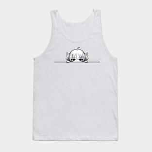 Funny Annoyed Anime Girl Tank Top