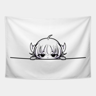 Funny Annoyed Anime Girl Tapestry