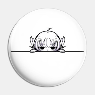 Funny Annoyed Anime Girl Pin