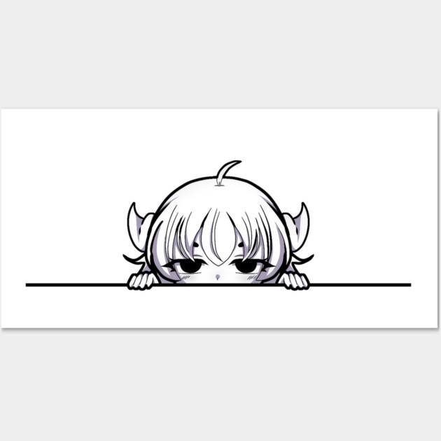 Funny Annoyed Anime Girl Wall Art by logiamerch