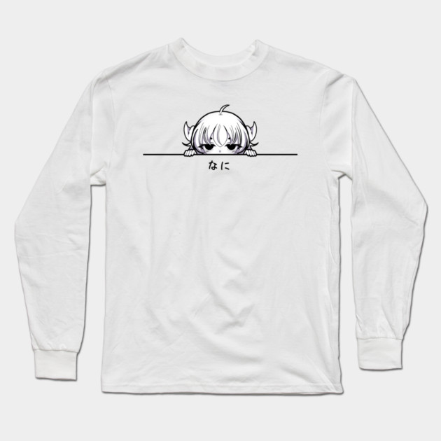 Funny Annoyed Anime Girl Long Sleeve T-Shirt by logiamerch