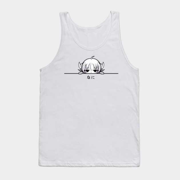 Funny Annoyed Anime Girl Tank Top by logiamerch