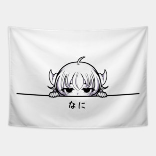 Funny Annoyed Anime Girl Tapestry