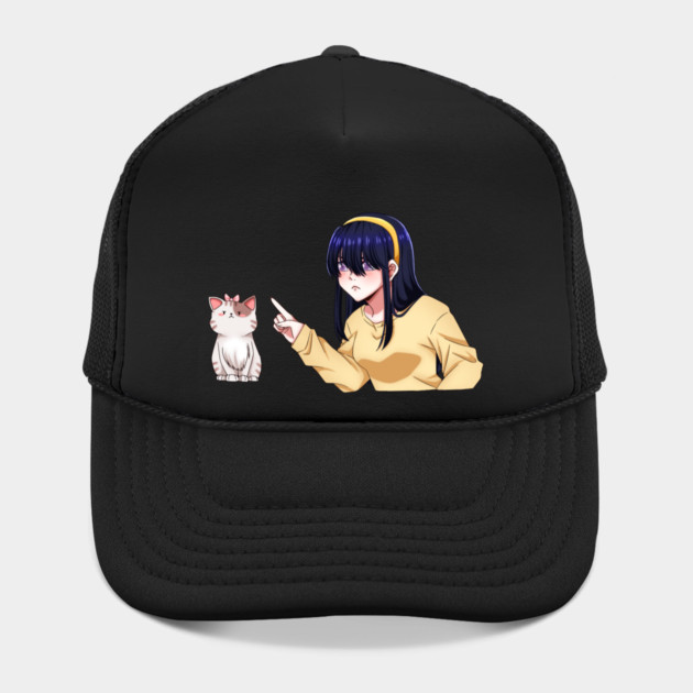 Funny Girl annoyed at Cat, Anime Style by logiamerch