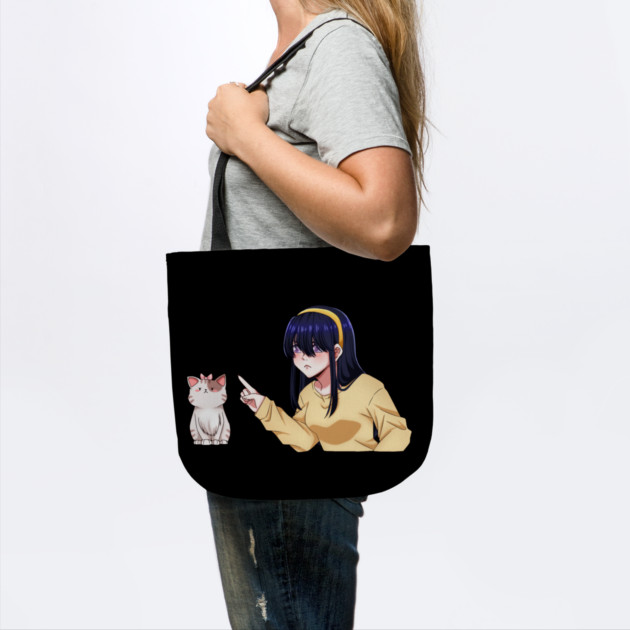 Funny Girl annoyed at Cat, Anime Style by logiamerch