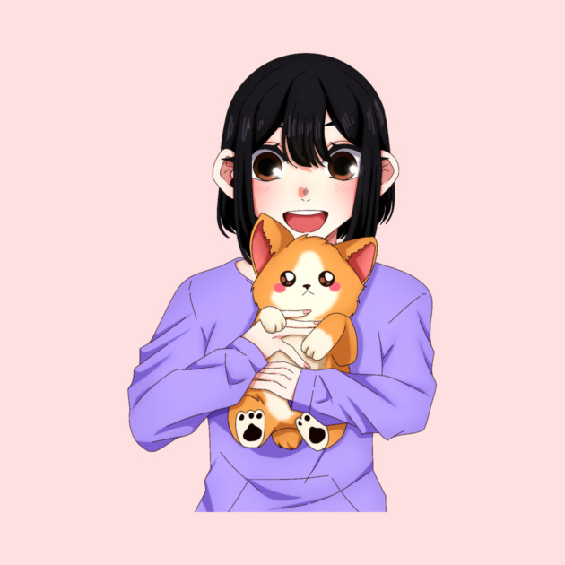 Cute Corgi with Anime Girl by logiamerch